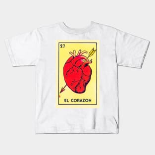 El Corazon Loteria Kids T-Shirt